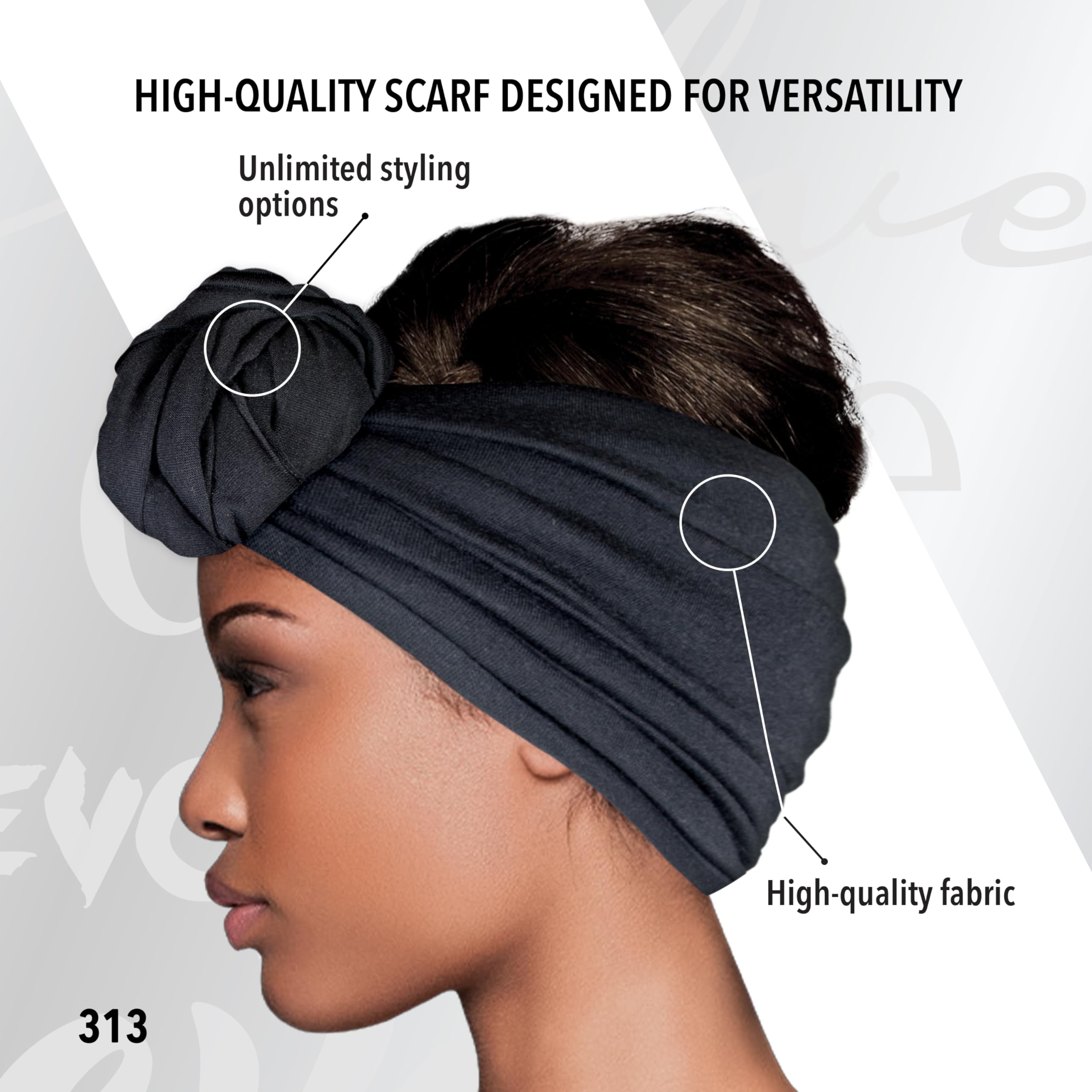 Amazon.com: Evolve Wrap Scarf, Black, Large, Pack of 1 : Clothing